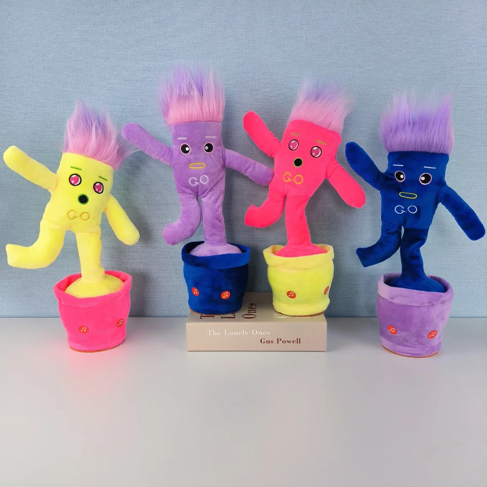 Fast Shipping BSCI Custom Plush Cactus Toy Dancing and Singing Electronic Rechargeable Repeat Talking Soft Stuffed Toys for Kids