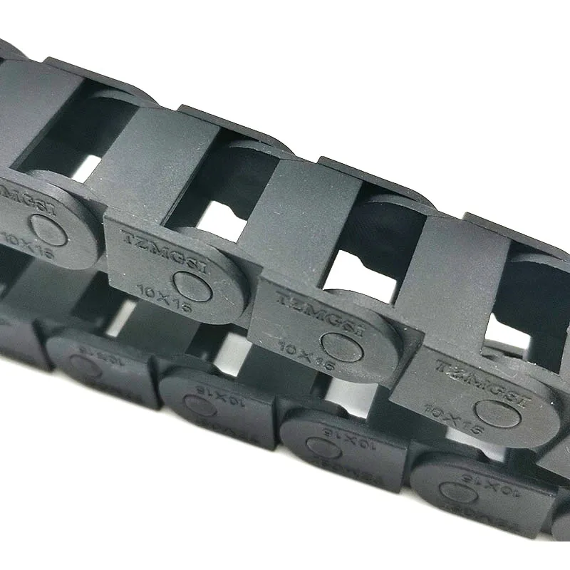 10x20 машинный инструмент нейлоновая цепь усиленный слот Цепи Пластиковый мост гусеничный гибкий кабель