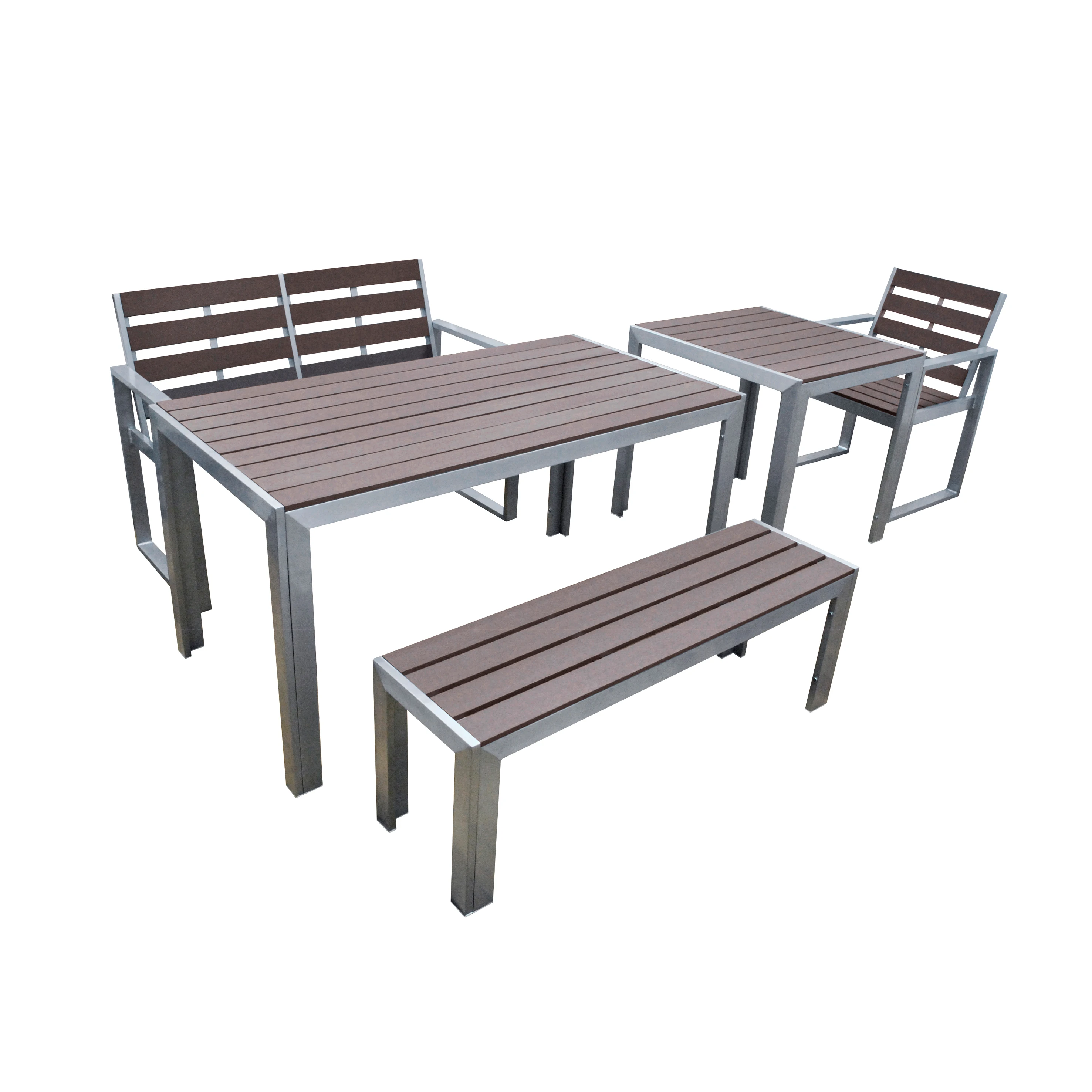 Долговечный Алюминиевый WPC элегантный набор уличной мебели