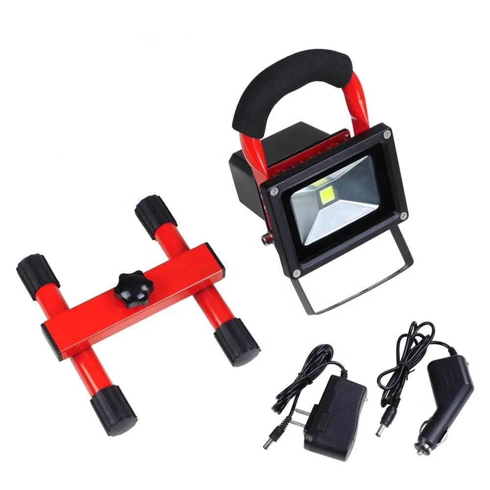 10W 1000lm outdoor cob work light rechargeable led flood light portable 2018 2019 2020 hotselling