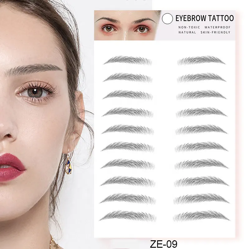 2021 New 4D Eyebrow Water Transfer Tattoo Sticker