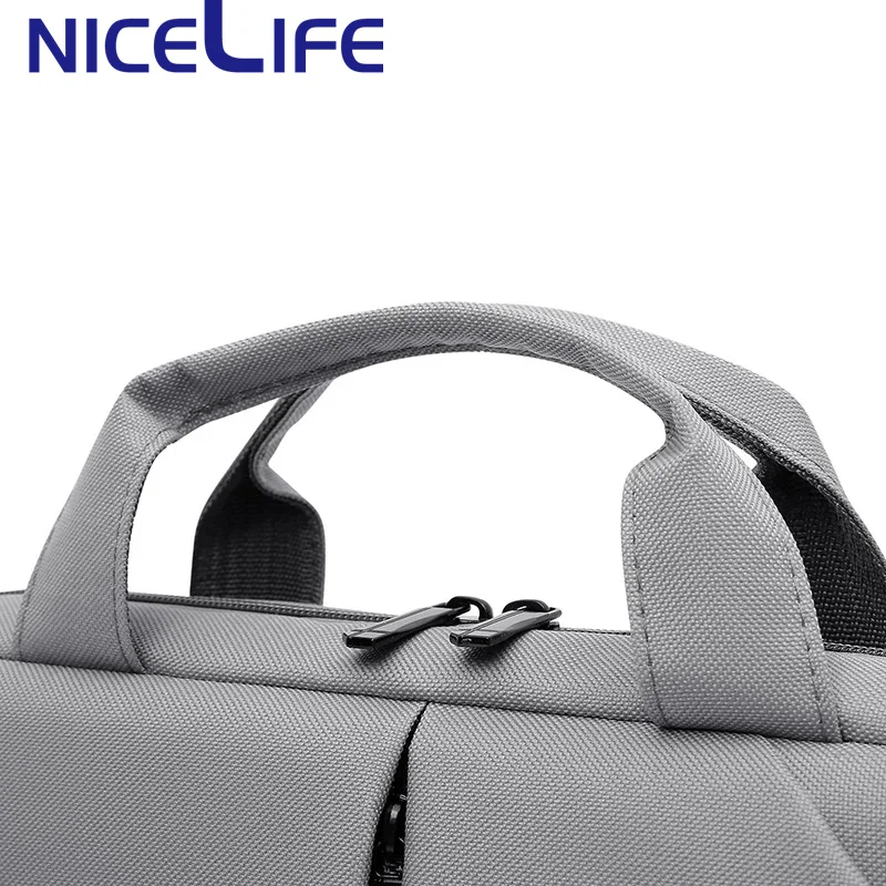 New design custom office laptop bag 15.6 inch lightweight men documents genuine leather briefcase