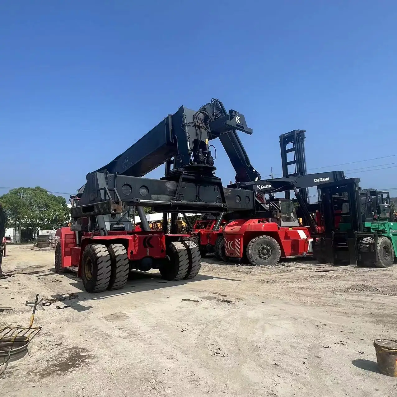 cheap original Used Container Kalmar Reach Stacker DRF450 Container Reach Stacker 45Ton Container Stacker for sale