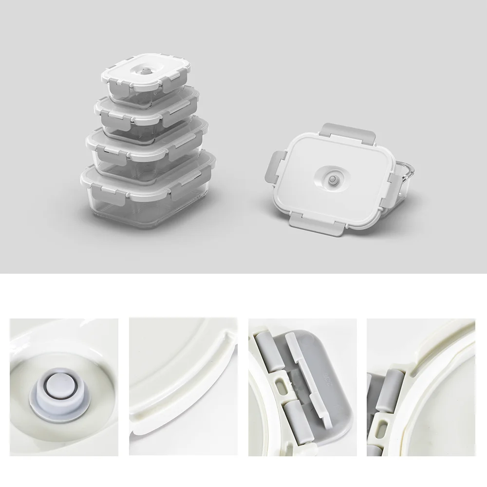 Wholesale 10 Piece Keep Fresh Leakproof Meal Prep Box Borosilicate Glass Food Storage Set Container