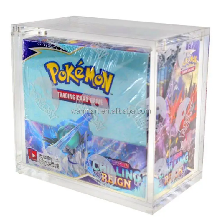 Сильный магнит pokemon elite trainer box акриловый дисплей для etb чехол с магнитной крышкой