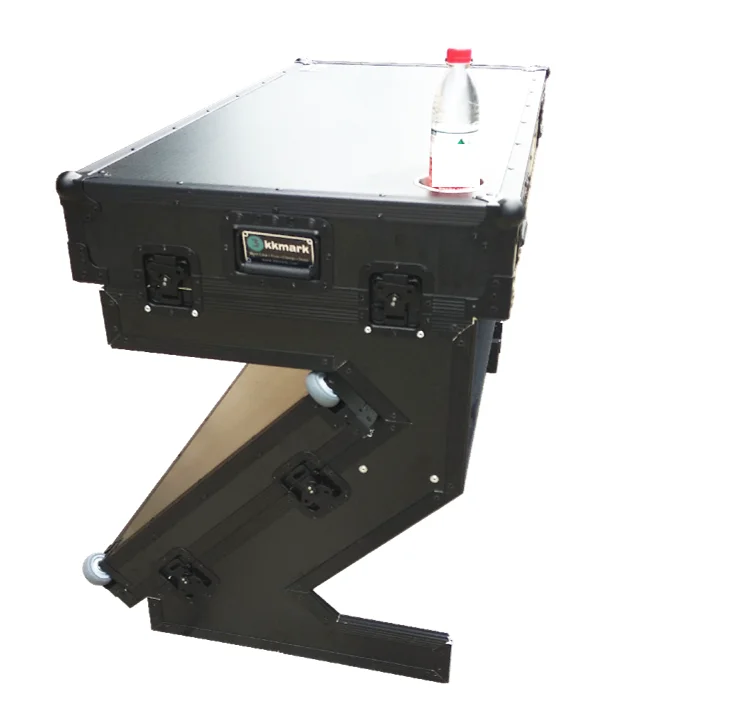 Aluminum Frame Alu EVA Foam Portable folding fold  With Wheels Handles Z-Style DJ Table Flight Road Truck Cases