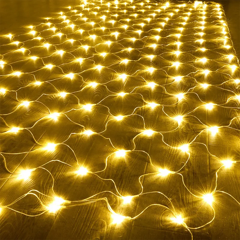 LED Outdoor indoor Net Light Garland Window Curtain Christmas Fairy Decorative Light Wedding Party courtyard Mesh String Light