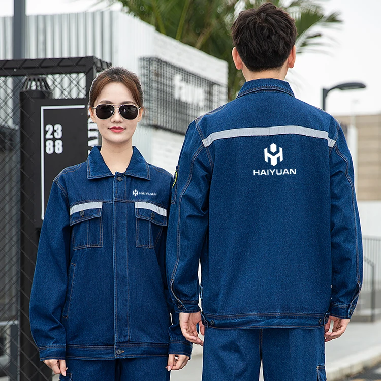 Высококачественный антистатический костюм, рабочая одежда, джинсовый комбинезон индивидуального размера, функциональная Толстая Защитная форма