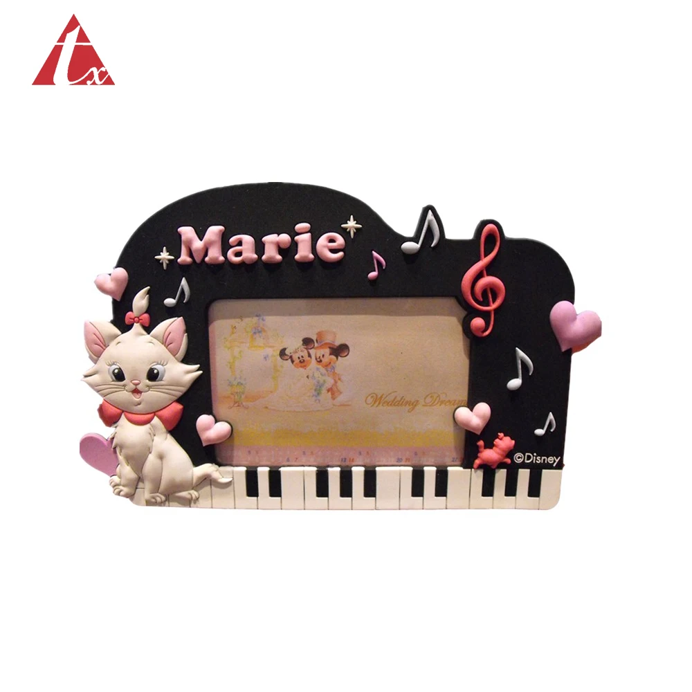 Custom eco friendly soft rubber magnet 3d photo frame for home wirh logo OEM promotional souvenir gift photo frame