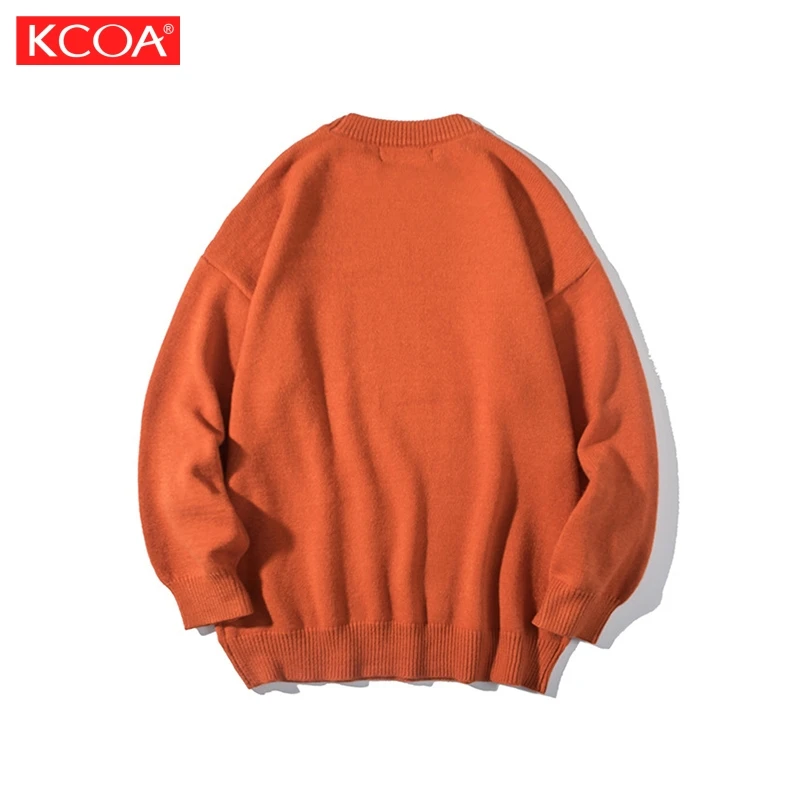 OEM & ODM Custom Modest Pullover Plus Size Crew Neck Plain Knitted Sweaters Men