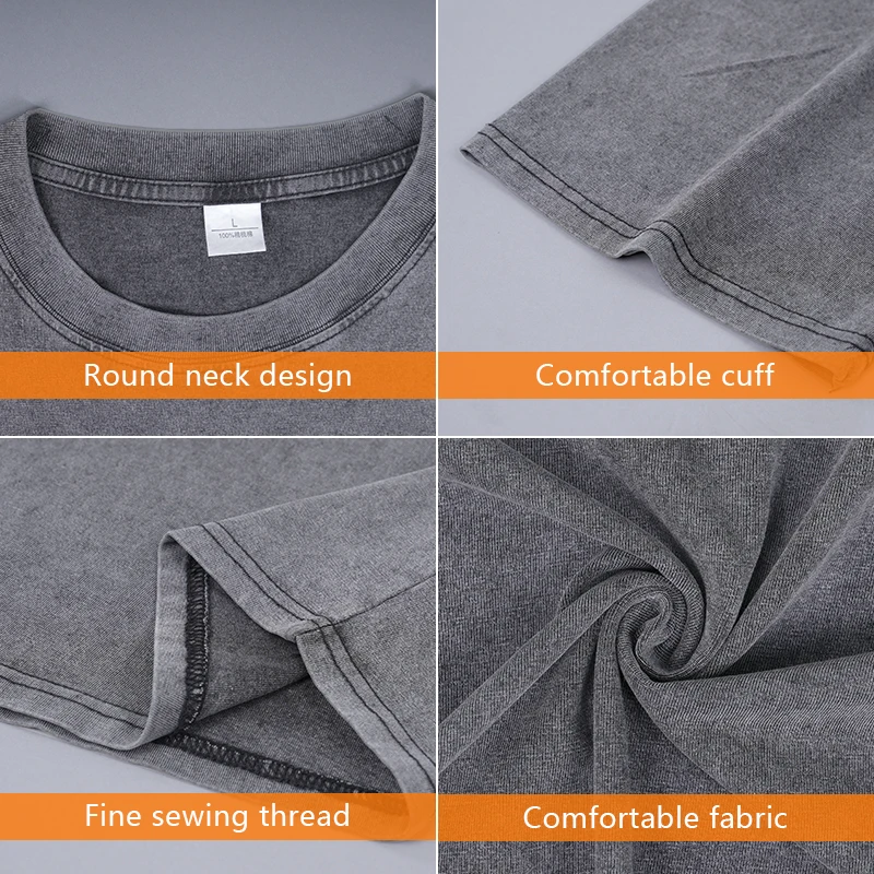 Футболка мужская свободного покроя в стиле хип-хоп 100% хлопок