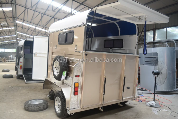 2-Horse Straight Load Trailer Good Selling Horse Float with Adrs Standard Trailers