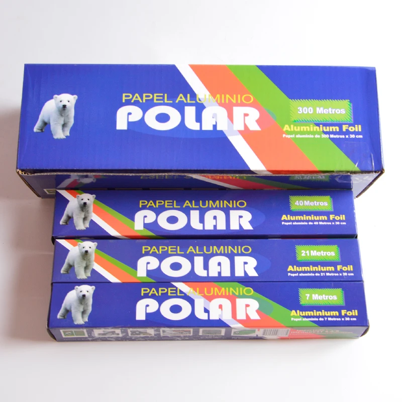 Изготовленный На Заказ papel aluminio алюминиевой фольги рулон бумаги машинной намотки для пищевых продуктов