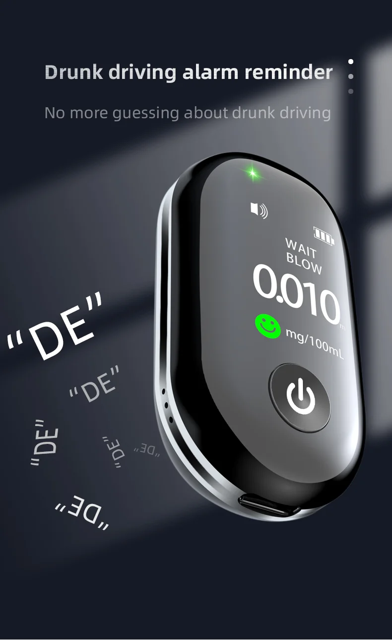 2022 Factory Price  Mini   key ring accurate breath alcohol tester