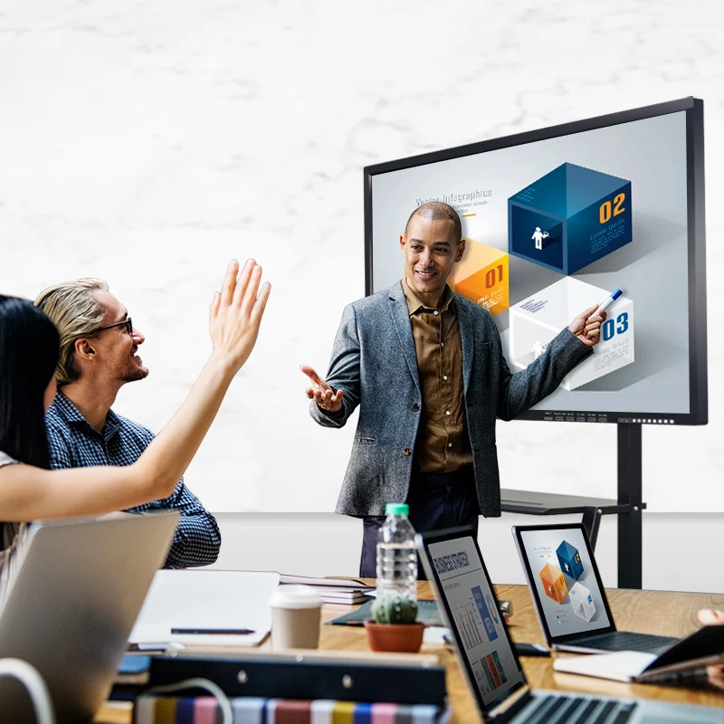 Wholesale Multi Touch 55inch Touch Screen Clear Display School Classroom Digital Whiteboard Smart Board For Teaching