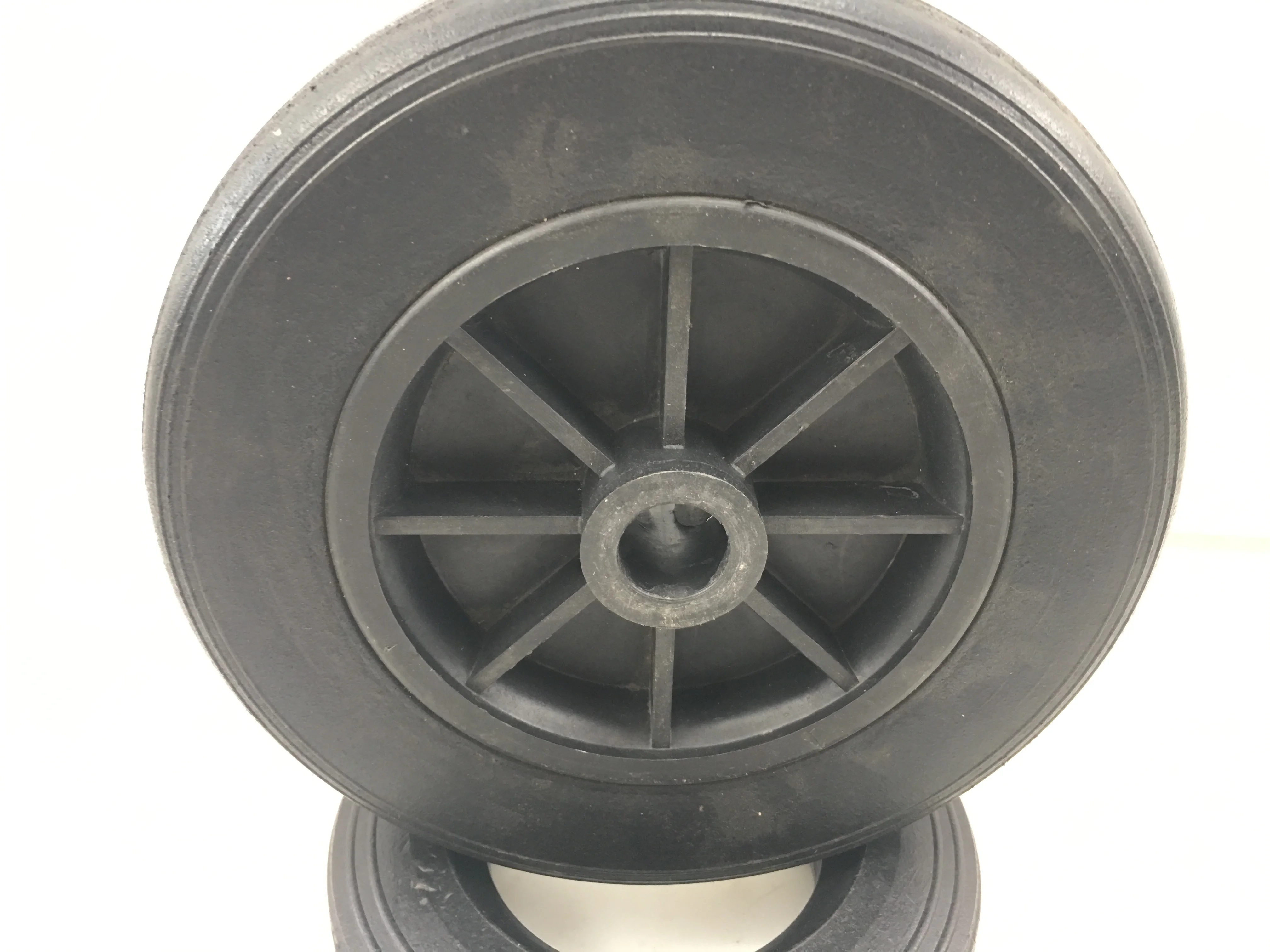 Qingdao factory plastic rim 10 inch trolley solid rubber wheel tire 10*2