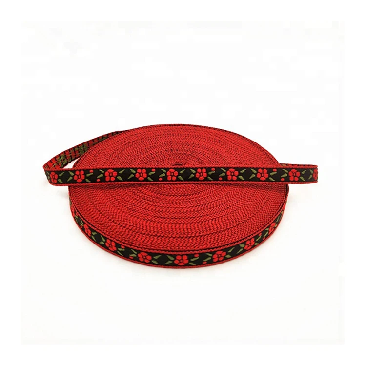 Custom Jacquard Logo Recycled Nylon Woven Webbing Band Logo nylon jacquard webbing strap for backpack