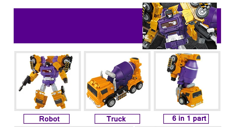 Plastic Diecas Transform Robot Toy Deformable Engineering Car Transformation Educational Gift For Kids