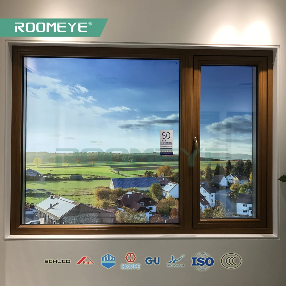German system aluminum wood window