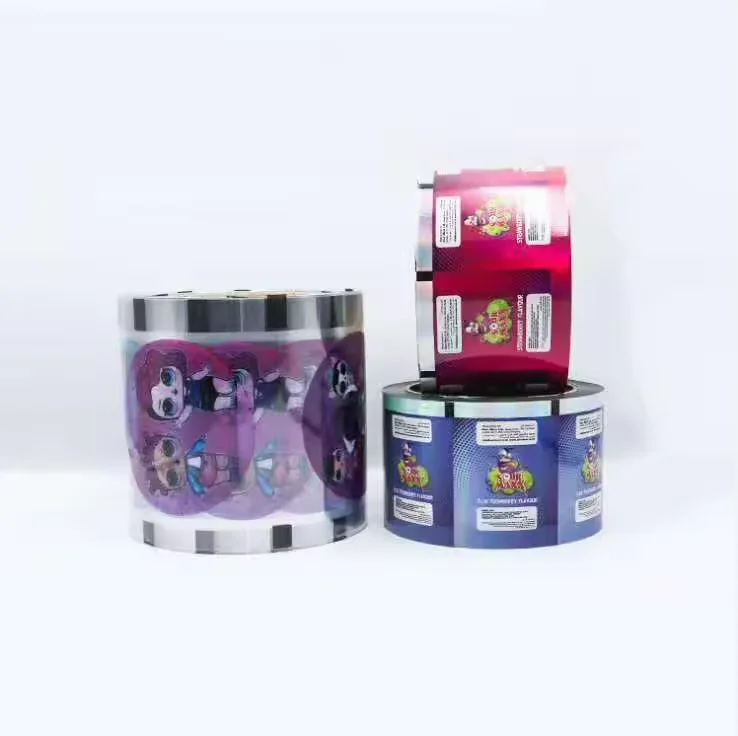 Custom Printed Logo Aluminum Pvc Film Roll Flexible Packaging Opp Pet Pe Laminated Plastic Film Roll For Food