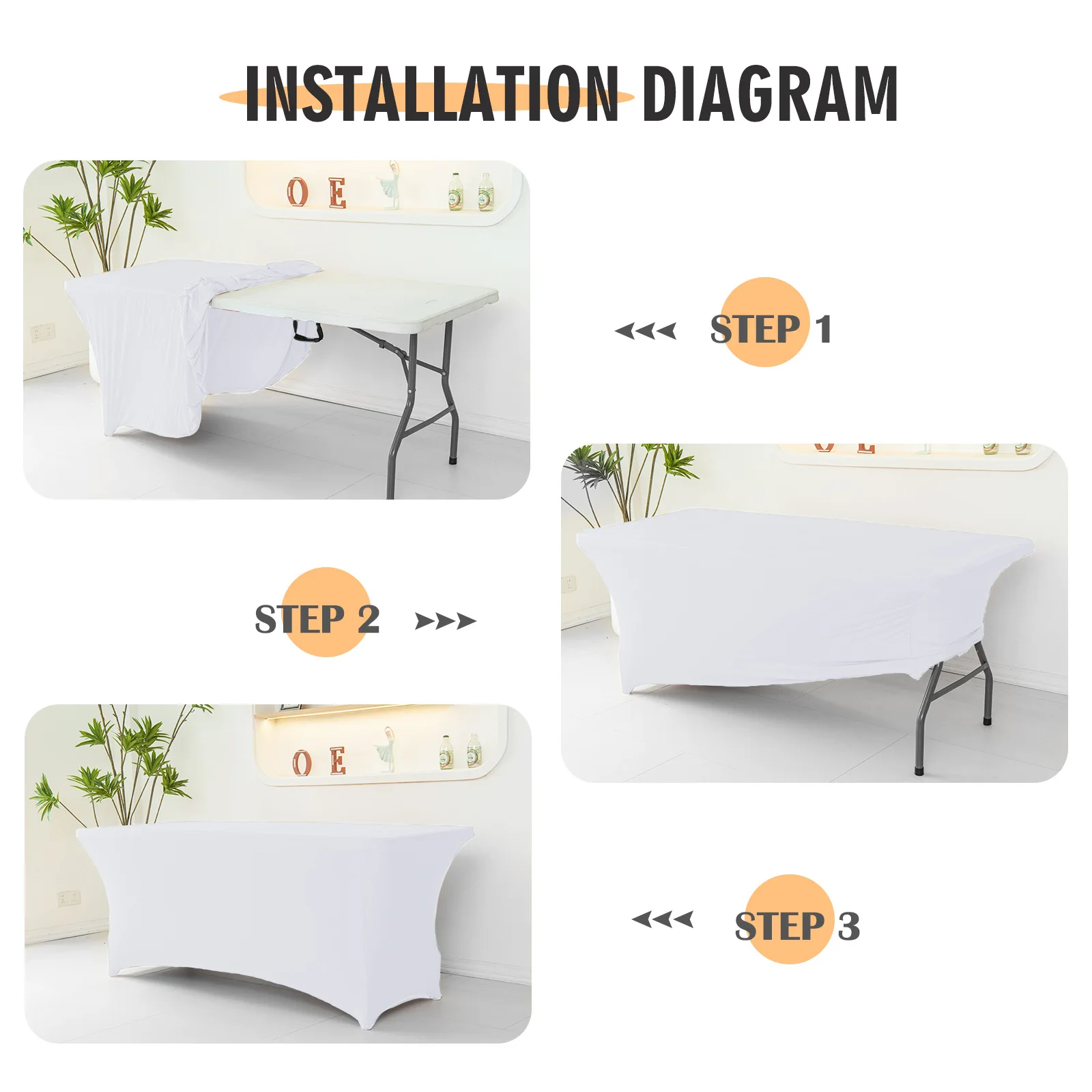 Эластичная эластичная скатерть из спандекса