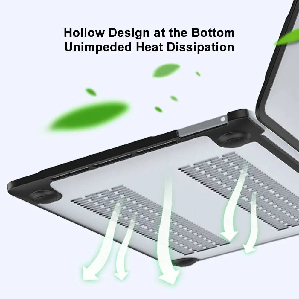 Injection PC TPU Clear Colourful Transparent Notebook Laptop Case Cover For Macbook Air 15 Pro 14