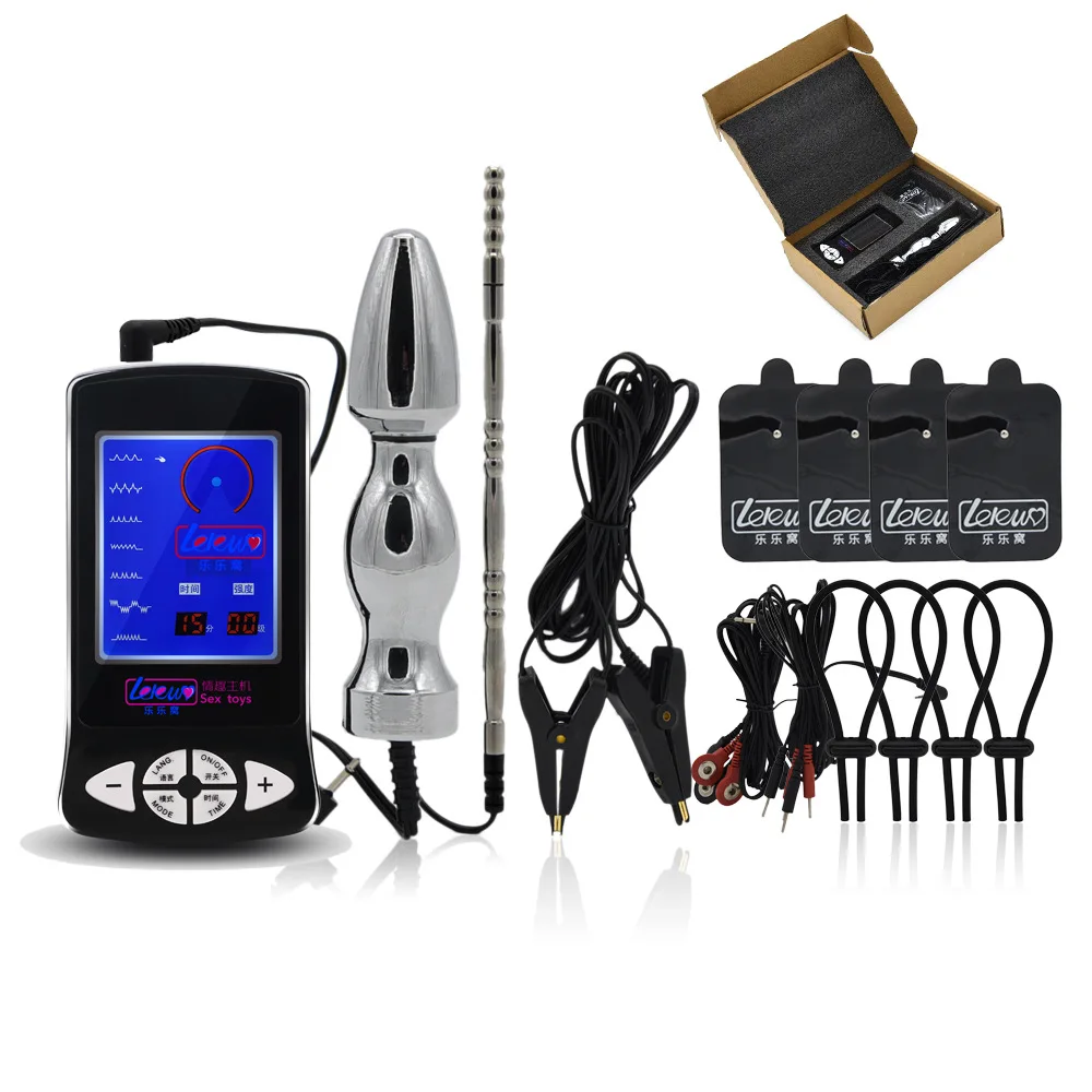 MULHERELFO Sex toys Electric shock plug Urethral irritation orgasm masturbation toy set