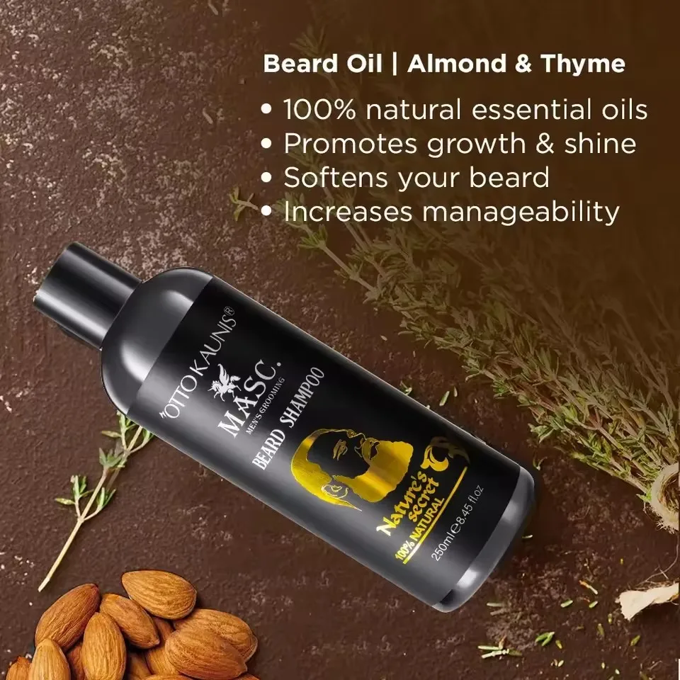 Men beard care kit cleansing refresh beard wash shampoo conditioner for beard soften prevents Itching & flaking