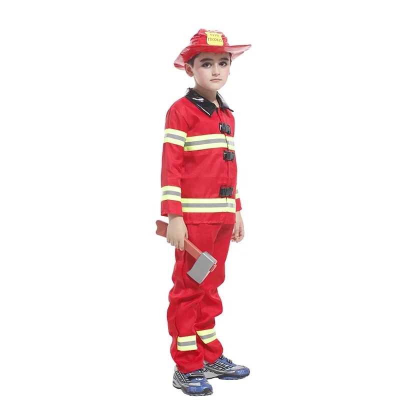 Fireman Role Play Costume for kids Boys Girls Firefighter Dress up and Play Set