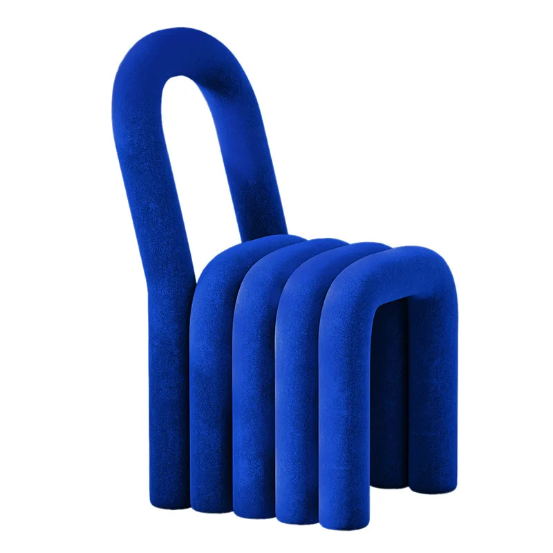 Nordic Modern Luxury, Simple and Irregular Backchair Personalized Network Red Makeup Chair Designer Art Creative Dining Chair