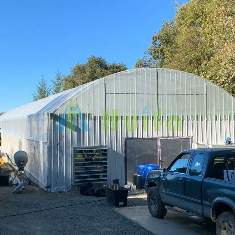 USA Market Single Tunnel Black White Film Light Deprivation Greenhouse Large Tunnel Greenhouse Huifa