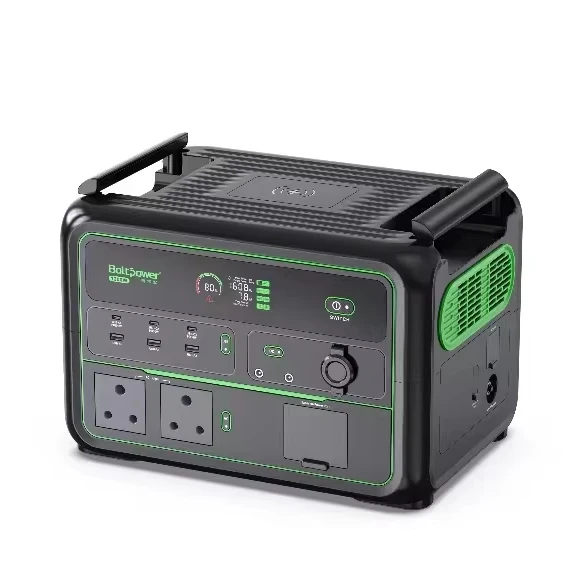 Portable 1200W Solar Panel Power Station Camping Car Charging MPPT Controller Flashlight Wireless Charging Pure Sine Wave