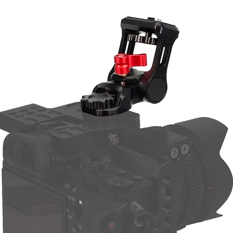 Locating Hole Monitor Mount Bracket Holder, Adjustable Metal Mount for Sony Canon DSLR Cameras Video Monitor