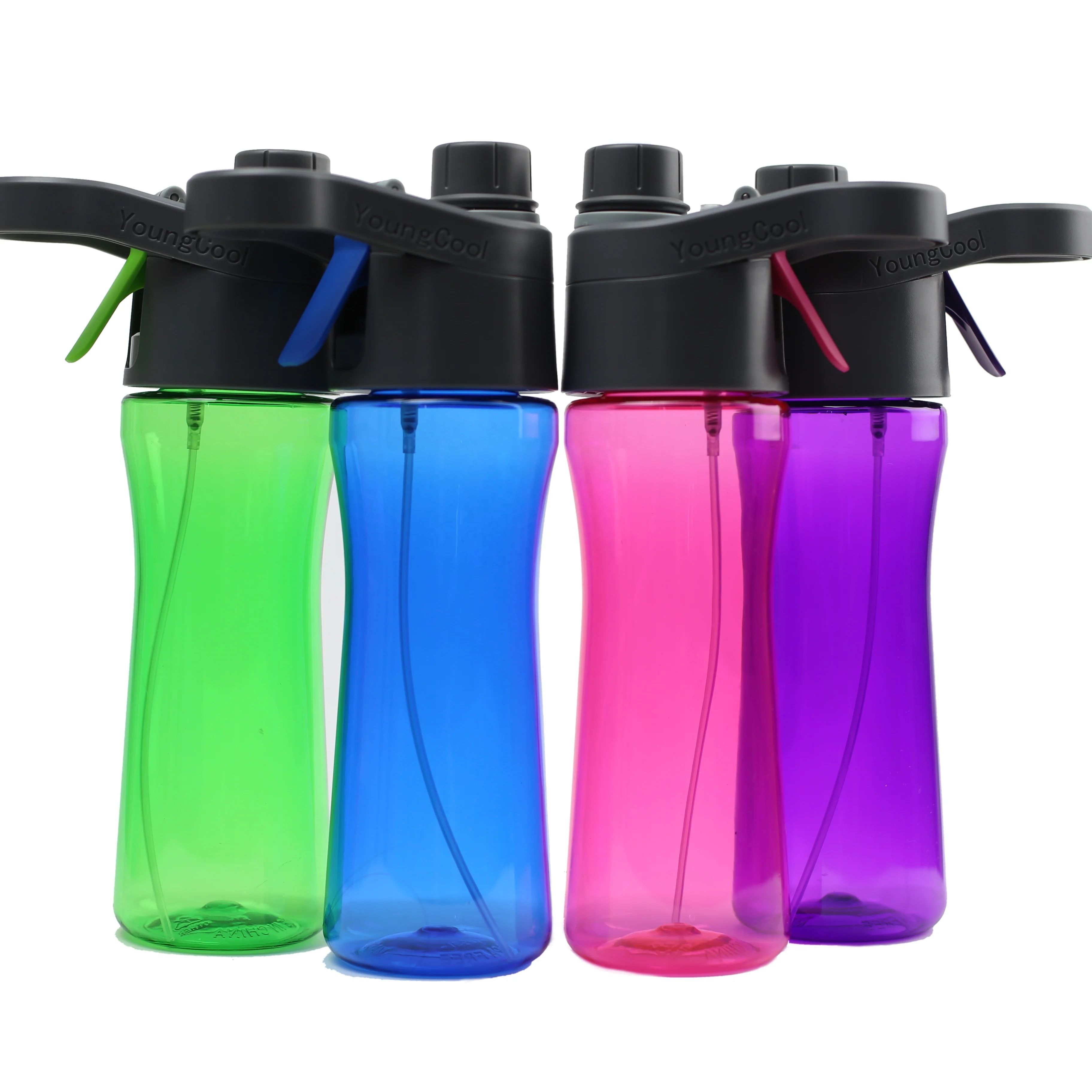17oz Youngcool EASTMAN Tritan Mist spray water bottle, S-shaped body, with spray cold mist spray bottle tumbler