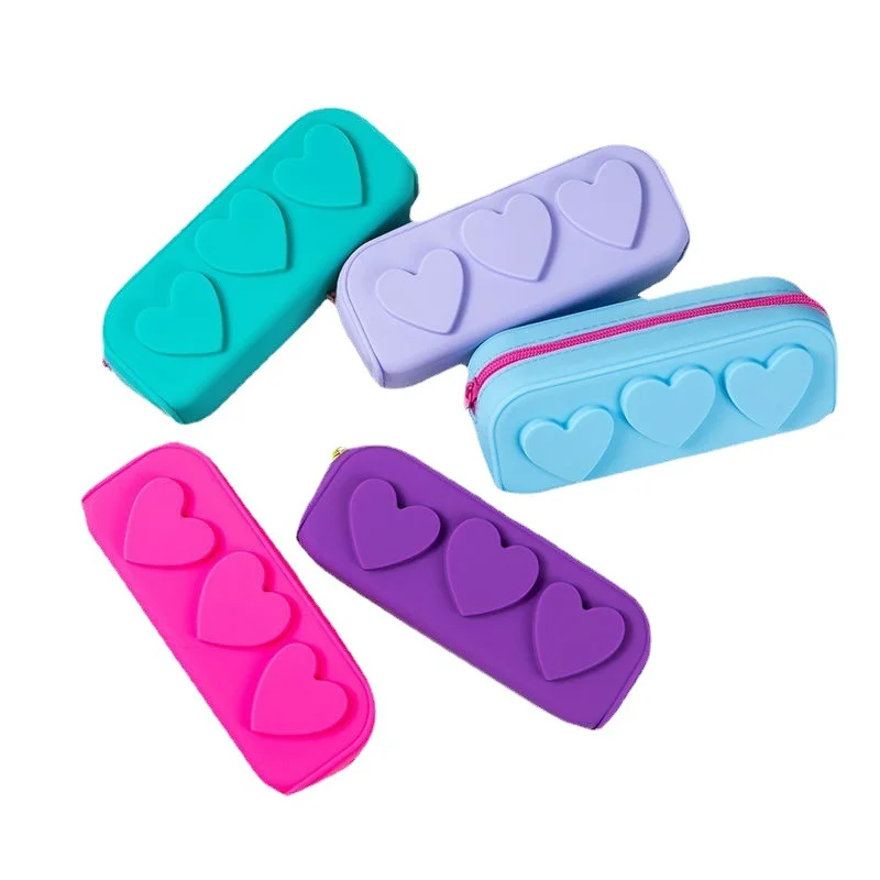 Custom Waterproof Silicone Pencil  Kids Favorite Pencil Case School Pencil Case