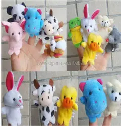 wholesale online Toys lovely soft finger puppets toys parent-child interaction cartoon animal plush 35 styles