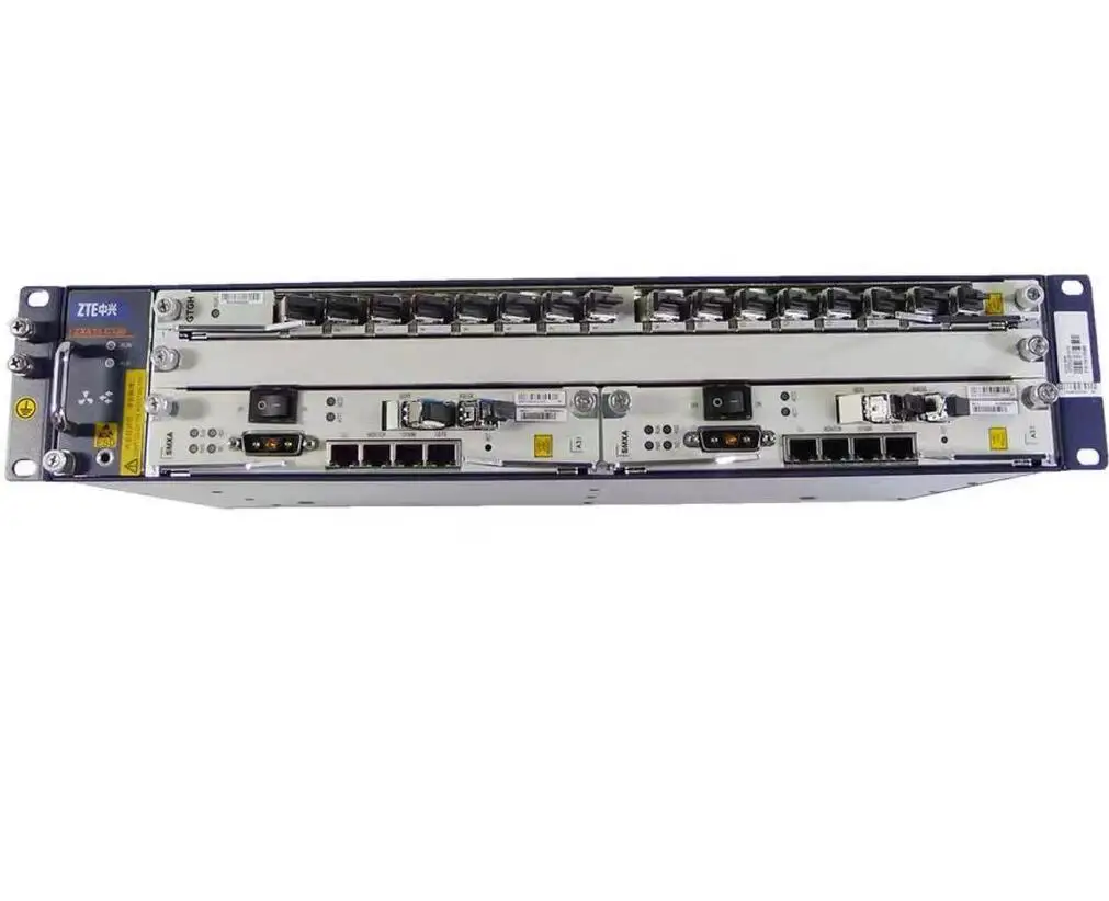 10G 16pon ZTE C320 Olt 1*16ports GTGH C++ Board 110V-220V AC Power SMAX/3 FTTH GPON Zte 320 OLT