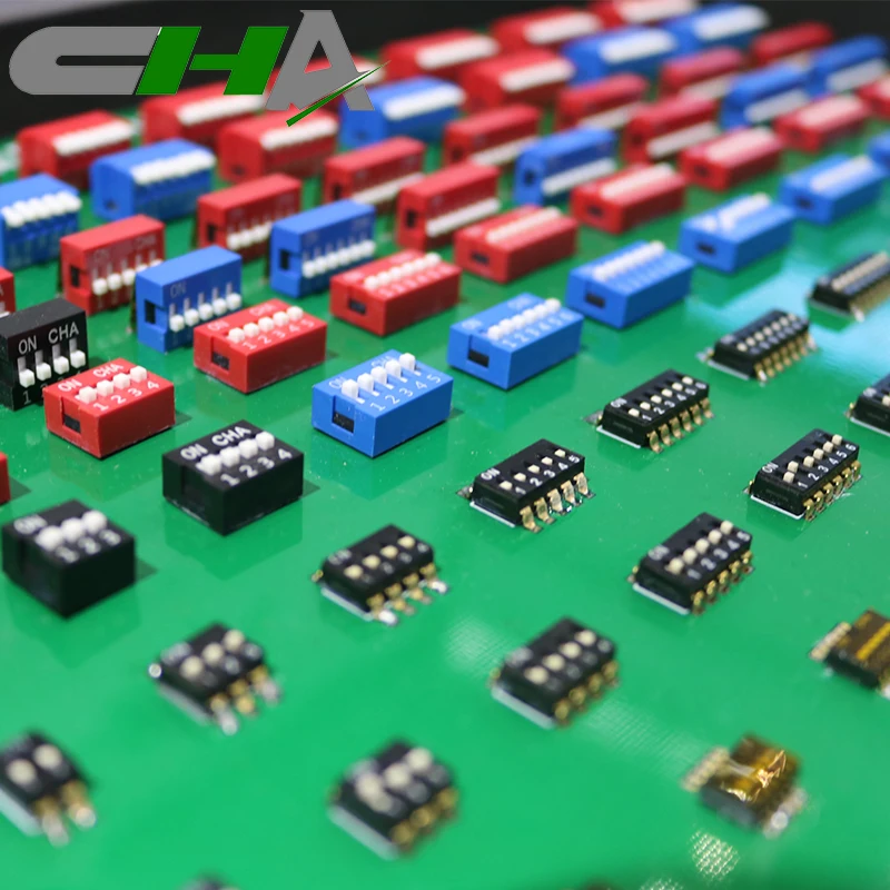 6 x6 mini programmable timer slide digit code dip switch carte 12V single poles smd digital DIP code pcb rotary switches