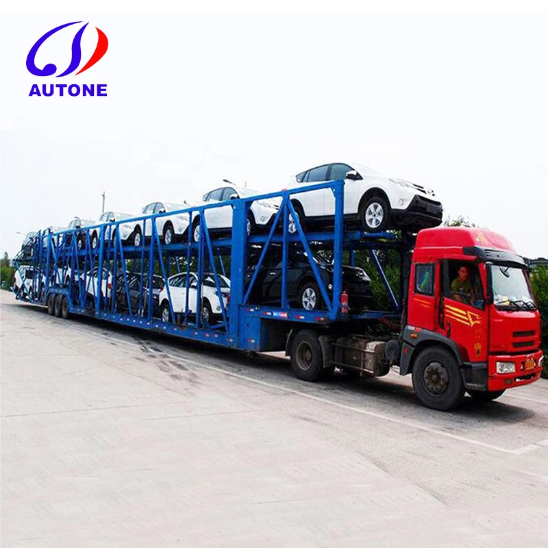 Double Deck 7 Car Gooseneck Car Carrier Trailer5/6/7/8 Car Carrier Semi Trailer Truck Trailer For Sale