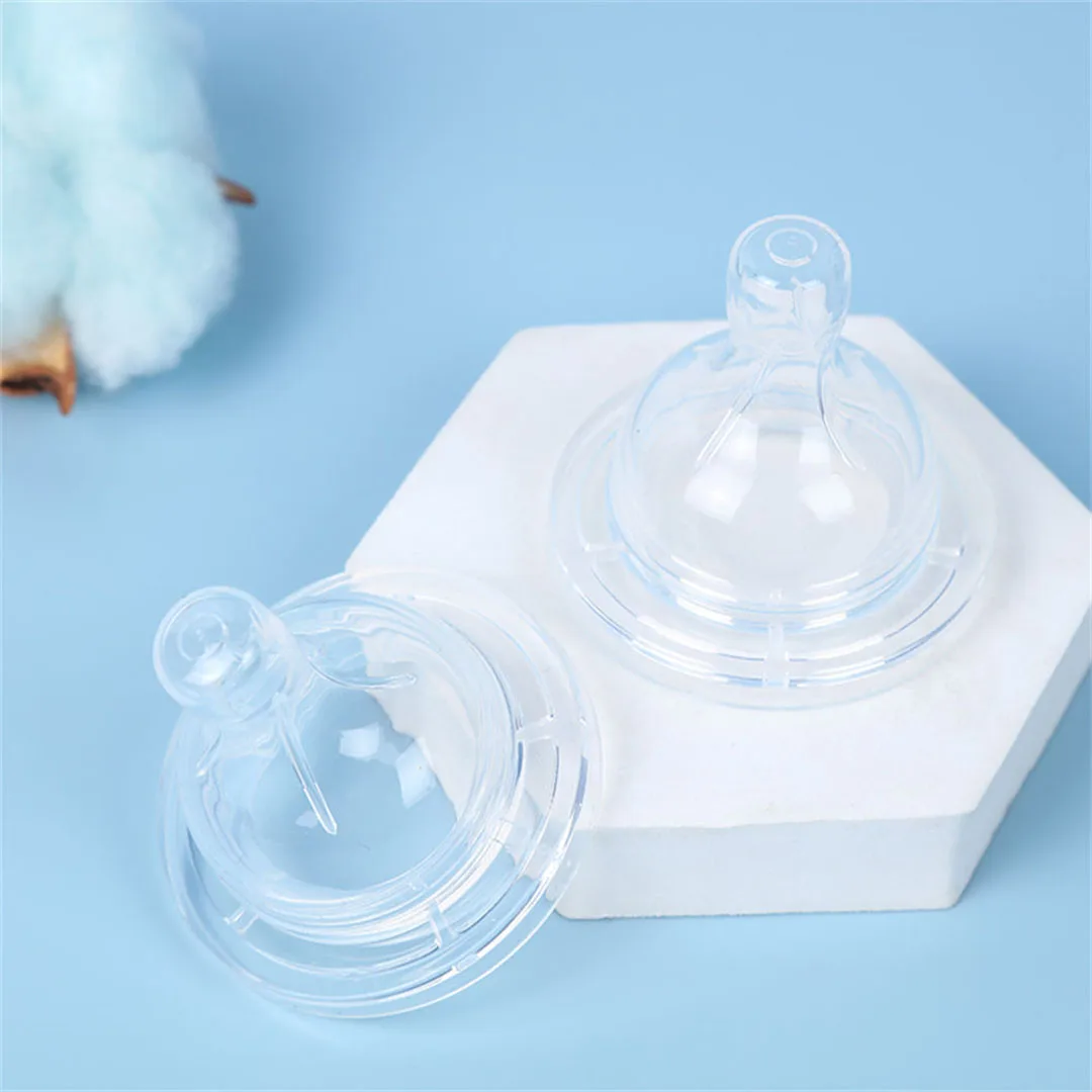 Cheap Factory Price Wave Shaped Replaceable Heat Resistance S M L Baby Wide Neck Silicone Nipple