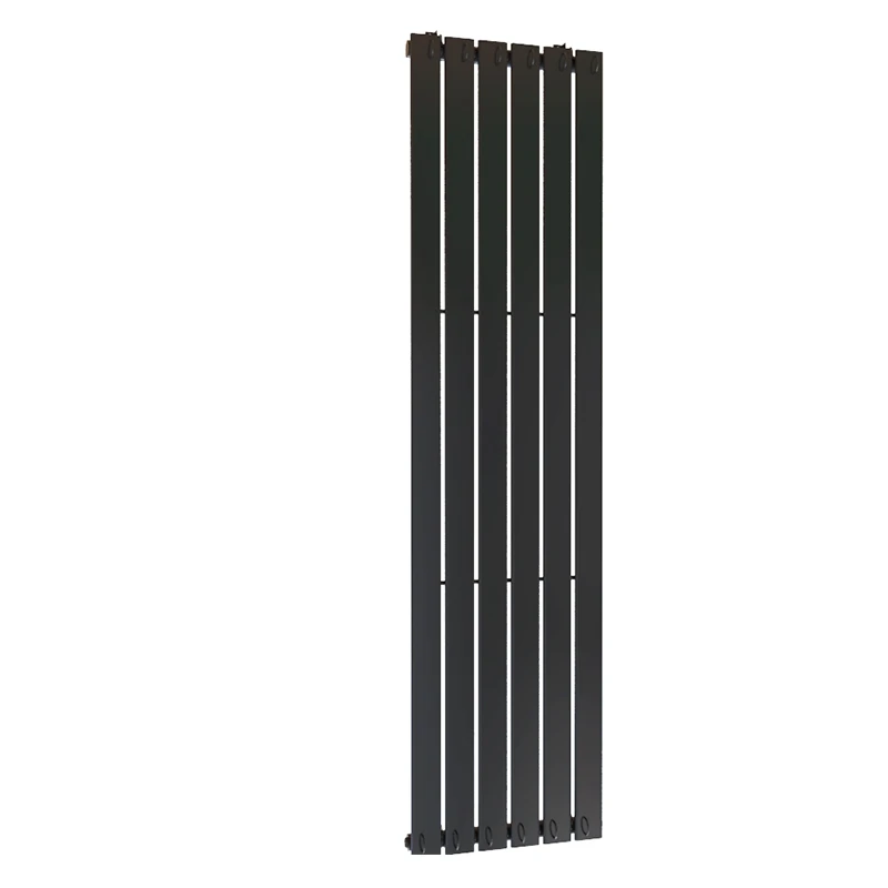 AVONFLOW Factory Whosale Matte Black Heating Double layer Steel  Radiator  Vertical Modern Designer Radiators with towel rod