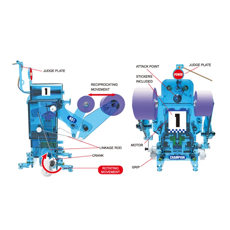 
 Умный самособирающийся боксерский истребитель «сделай сам», электронная игрушка, творчество, развитие, высококачественный пластиковый робот  