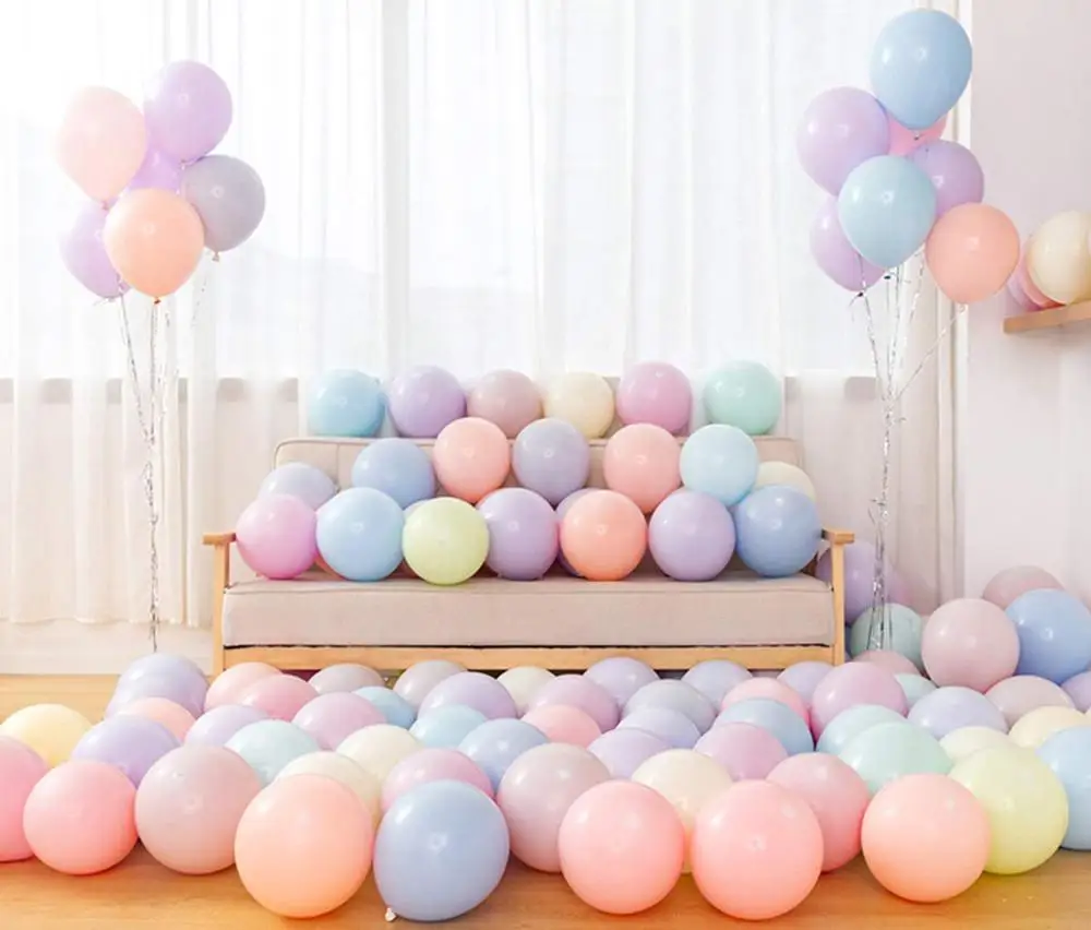 Pastel Party Balloons 100pcs 10 inch Assorted Color Latex Balloons Birthday Baby Shower Balloons