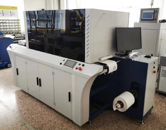 High Speed Roll to Roll Digital Cold Foil Stamping Spot UV Varnish Coating Machine Gold Logo With LED UV Curing