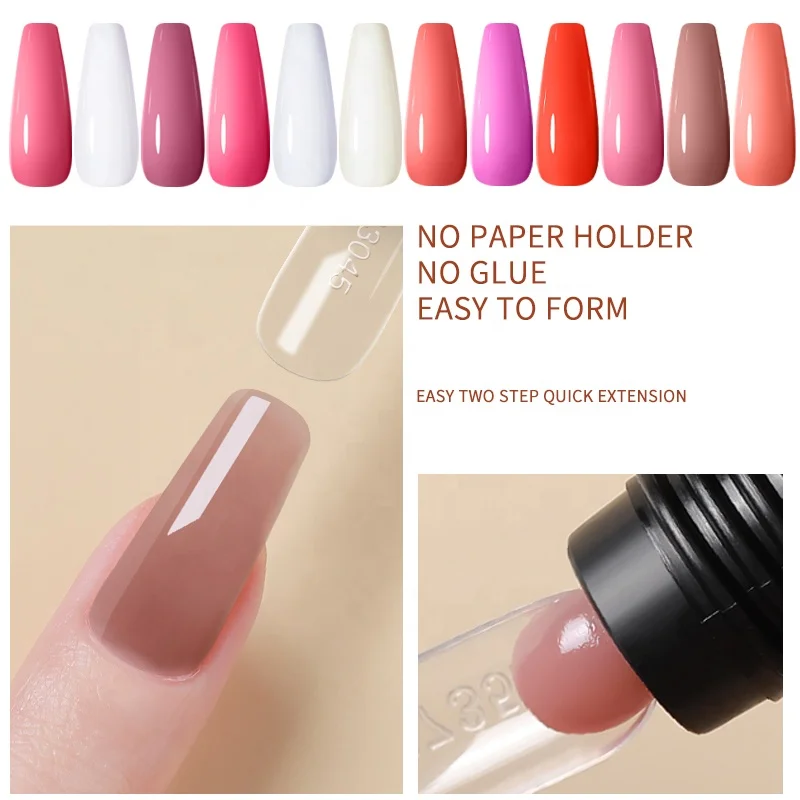 Rose About 15ml Poly new designs for nail art builder gel color  set white