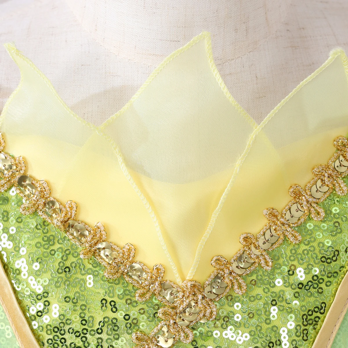 Tiana Princess Dress Girls Halloween The Princess and the Frog Fairy Green Dress Children Birthday Party Costume