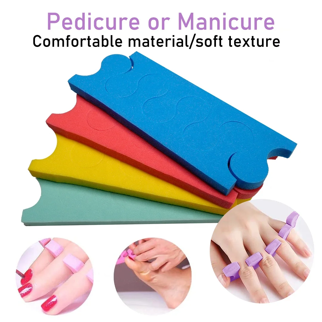 Factory supply disposable EVA Foam manicure Pedicure 4 Toes Separator For Nail Beauty