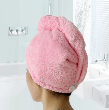 Пользовательский персонализированный супер впитывающий Быстросохнущий мягкий волшебный тюрбан Поворотная обертка полотенце для волос из микрофибры