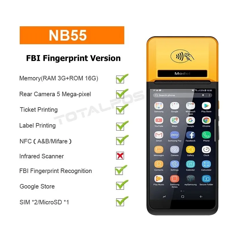 Cheap Price Retail Cash Payment Tablet Online Ordering Point of Sale All in One Mobile Wireless Android Handheld Pos System