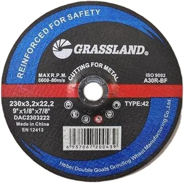
Grassland 9 inch 230X1.9X22 abrasive cutting wheel for metal and stainless steel <span style=
